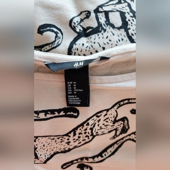 NWOT H&M Peach Cheetah Shirt - Size Medium - Picture 5 of 8